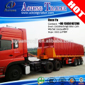 Tri-axle rear self unloading 20ft tipping 40ft Container Flatbed Dump Trailer for sale